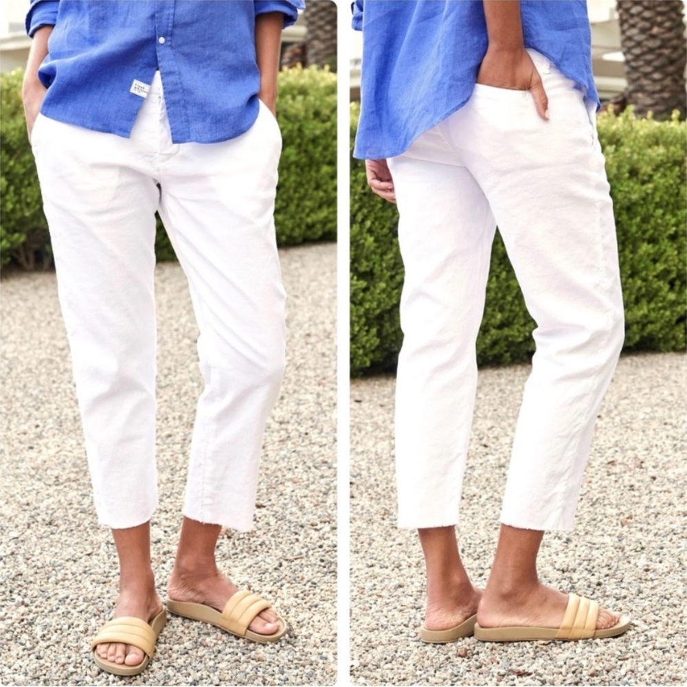 Frank & Eileen White Cropped Pants